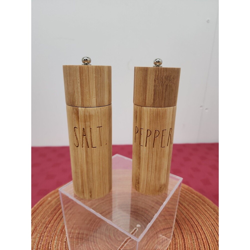 Rae Dunn Bamboo Salt And Pepper Grinders 2025